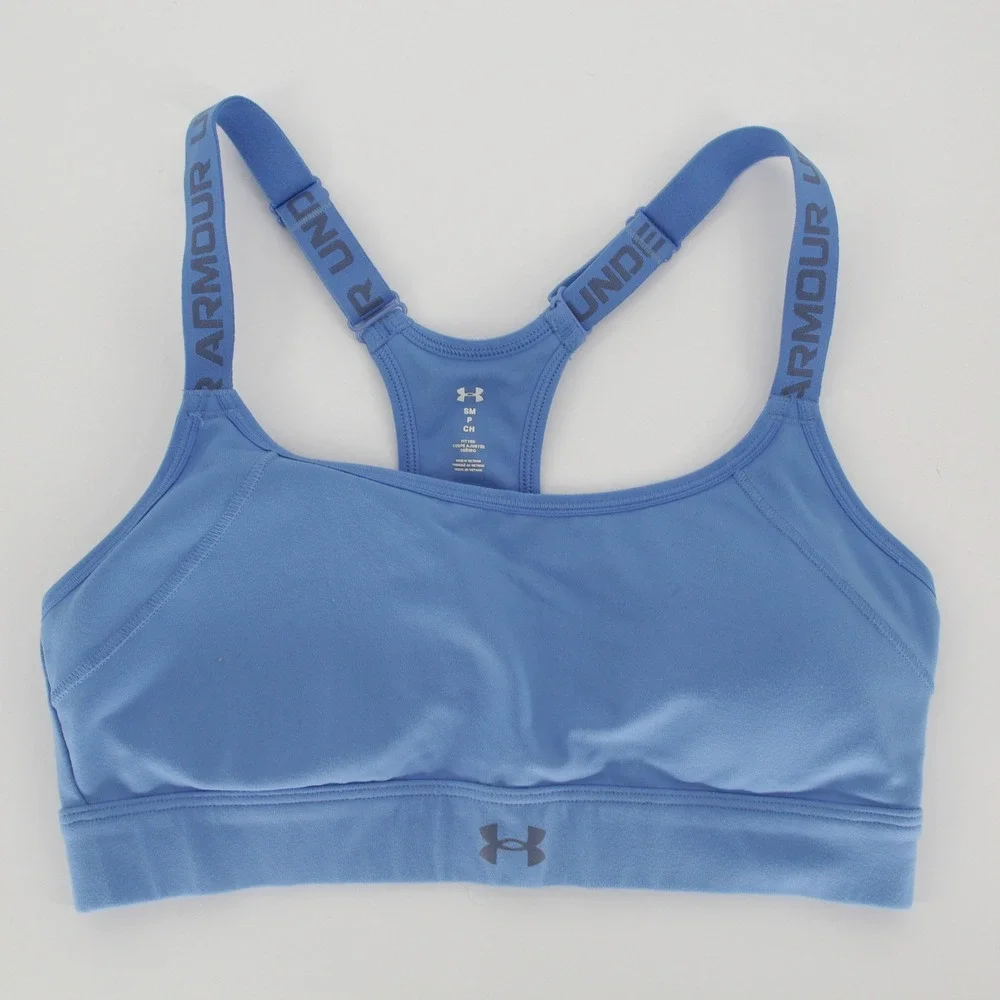 Under Armour Women's‎ Blue Racerback HeatGear Sports Bra Size Small